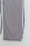 BASERANGE Cotton and Linen Ribbed Wrap Skirt Portugal BAS-SKGW-CH-WI24-HL Gray Blue
